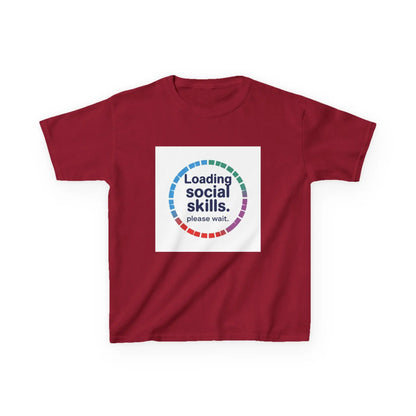 "Loading Social Skills. Please Wait." - Kids Autism Awareness T-Shirt Printify