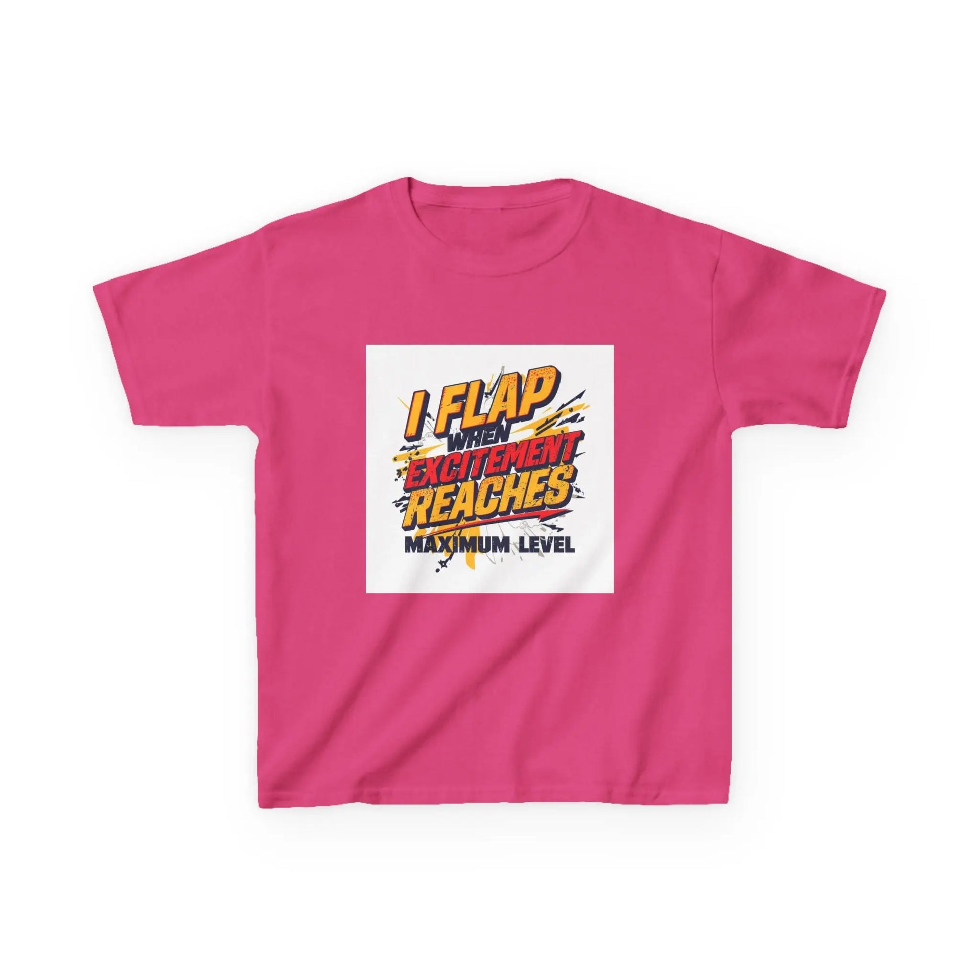 "I Flap Excitement Reaches Maximum Level" - Kids Autism Awareness T-Shirt Printify