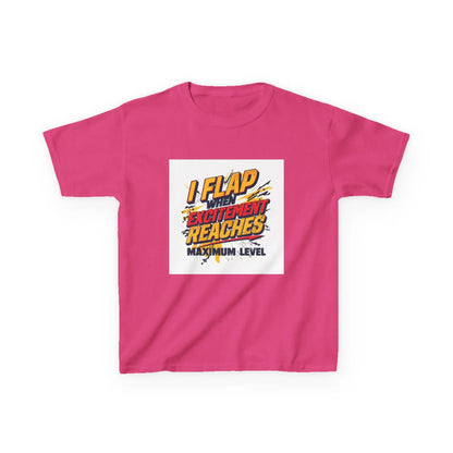 "I Flap Excitement Reaches Maximum Level" - Kids Autism Awareness T-Shirt Printify