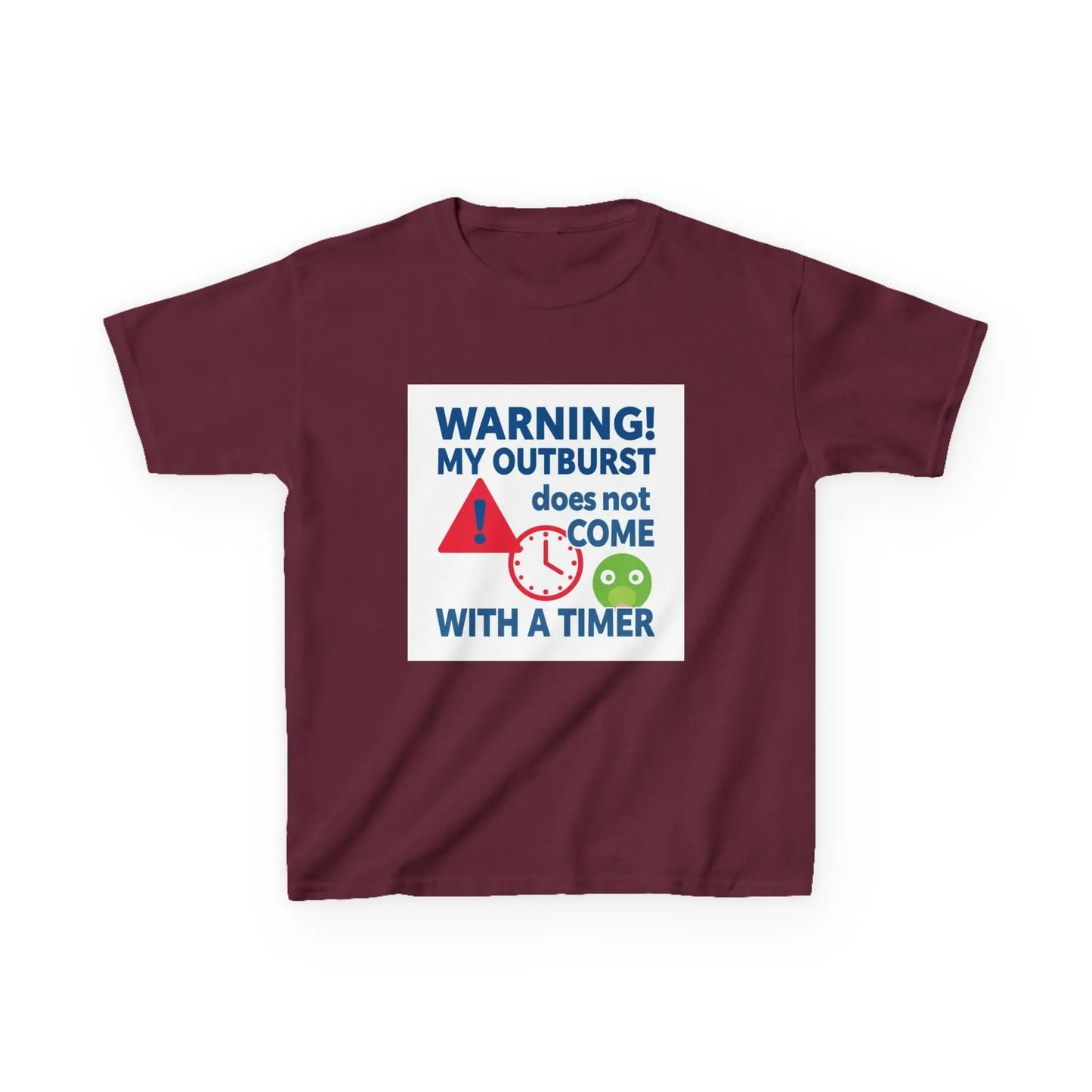 "Warning! My Outburst Does Not Come With A Timer" - Kids Autism Awareness T-Shirt Printify