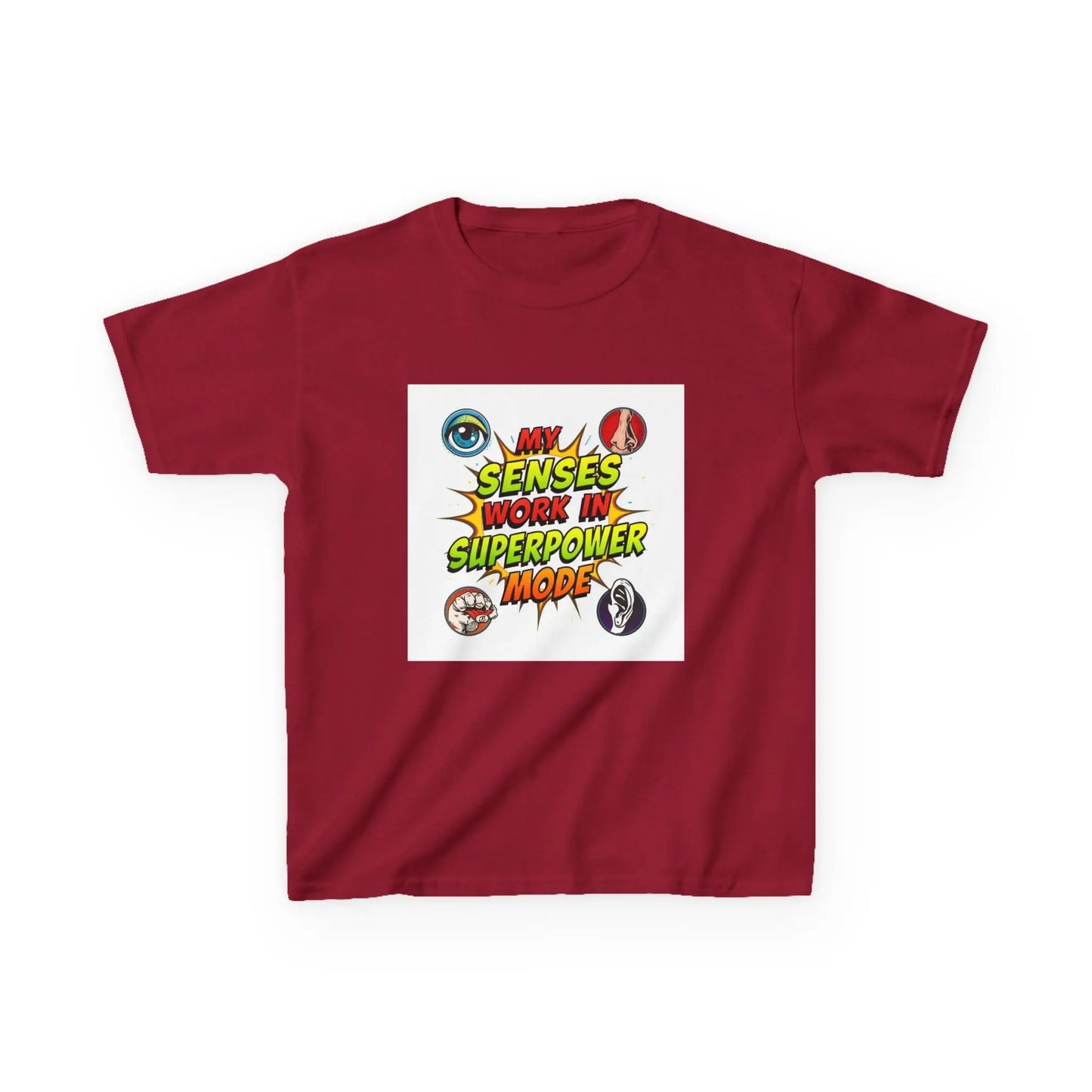"My Senses Work in Superpower Mode" - Kids Autism Awareness T-Shirt Printify