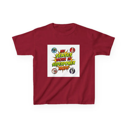 "My Senses Work in Superpower Mode" - Kids Autism Awareness T-Shirt Printify