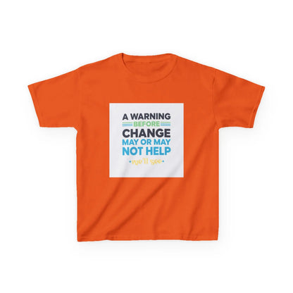 "A Warning Before Change May Or May Not Help" - Kids Autism Awareness T-Shirt Printify