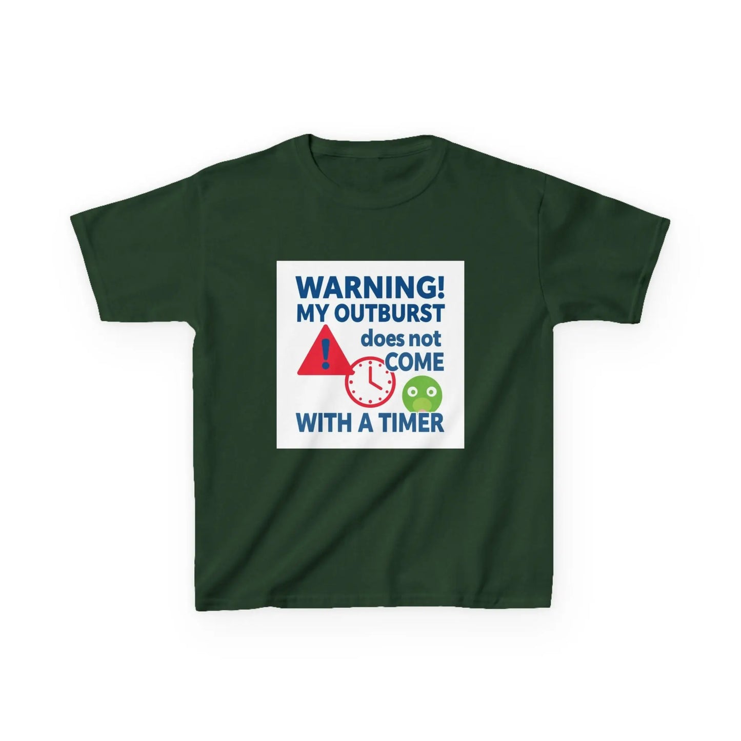 "Warning! My Outburst Does Not Come With A Timer" - Kids Autism Awareness T-Shirt Printify