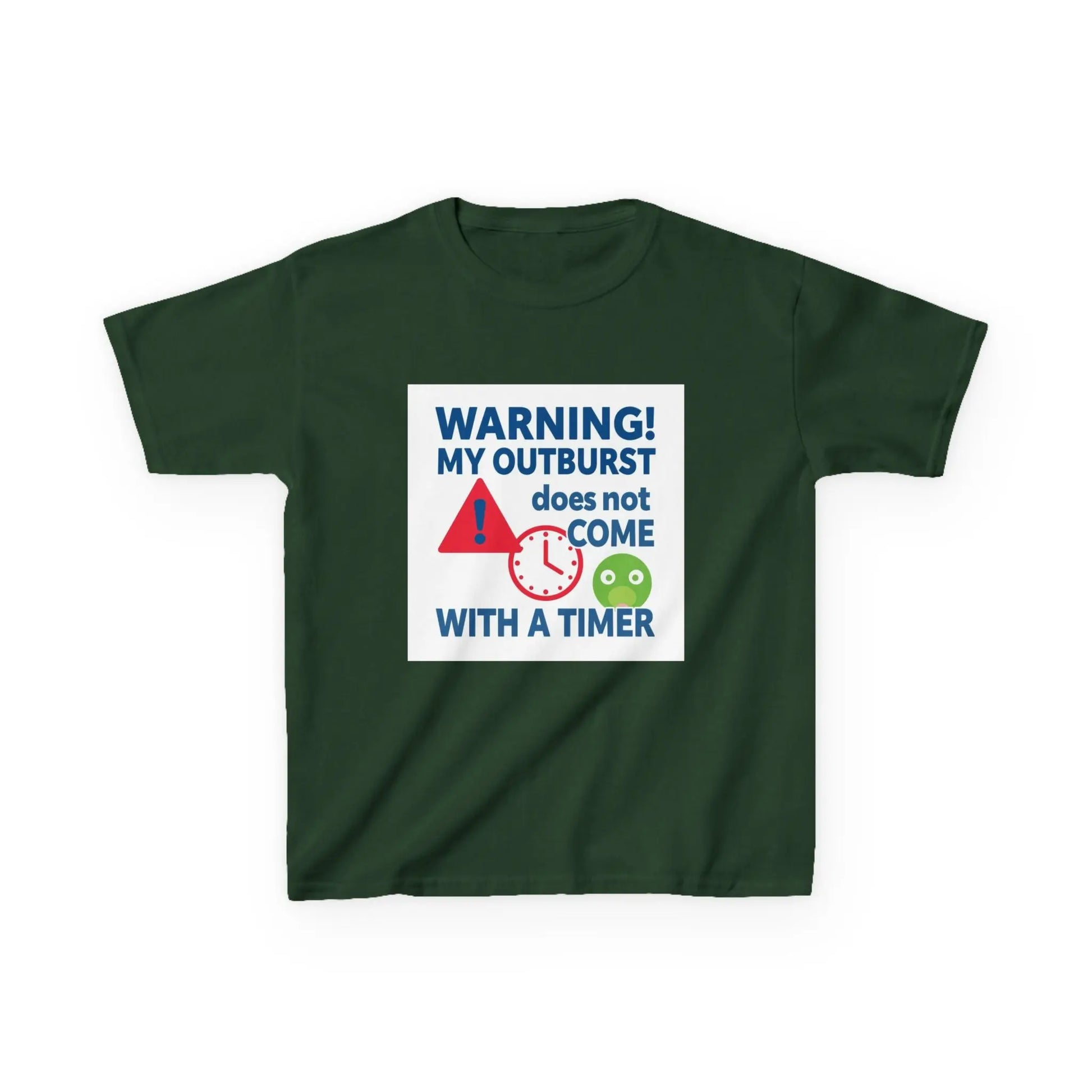 "Warning! My Outburst Does Not Come With A Timer" - Kids Autism Awareness T-Shirt Printify