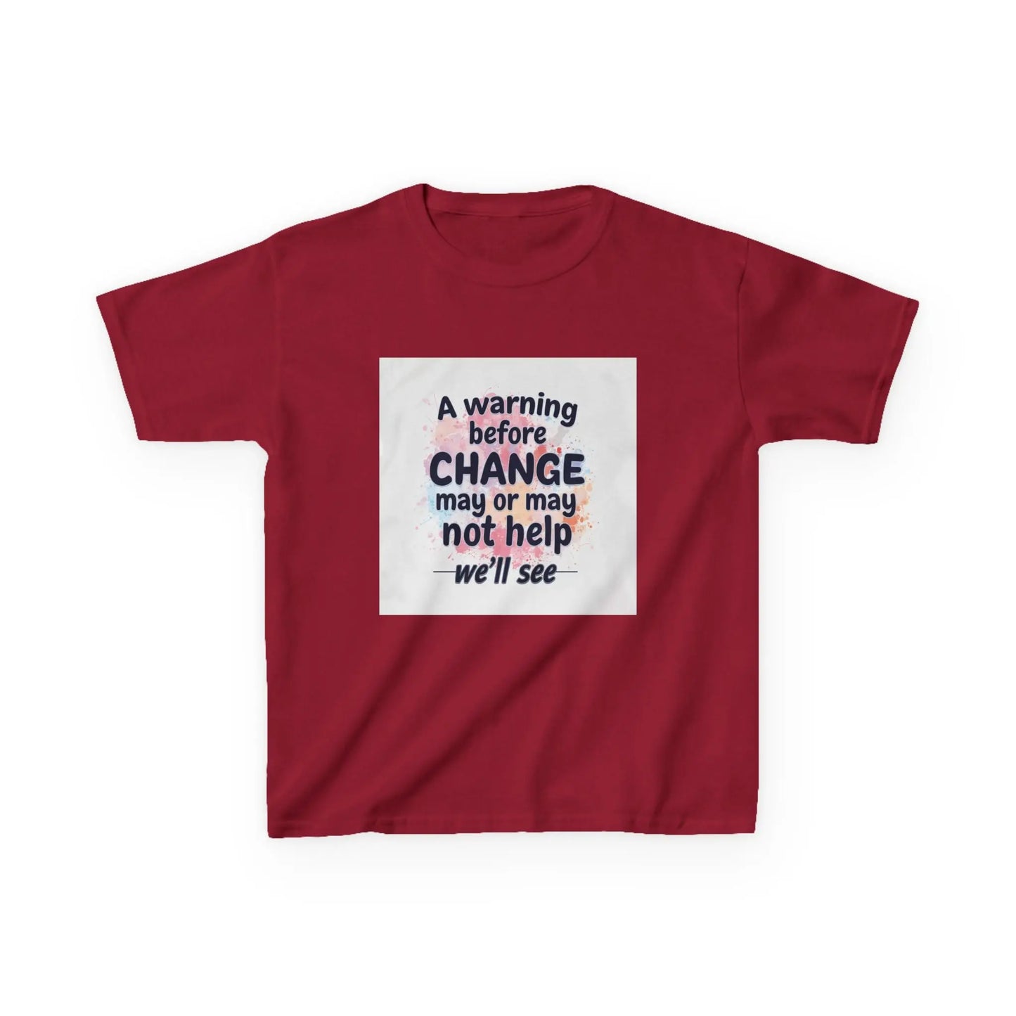 "A warning before CHANGE may or may not help — we'll see" - Kids Autism Awareness T-Shirt Printify