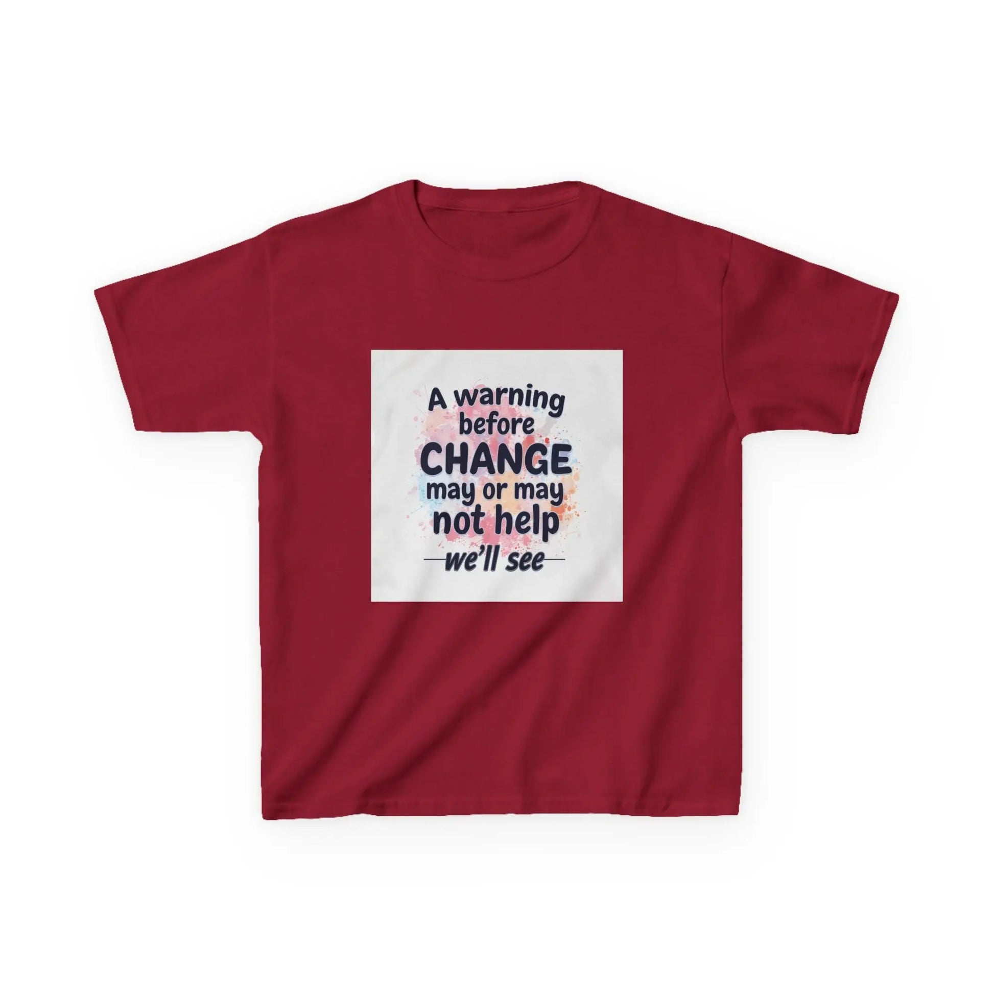"A warning before CHANGE may or may not help — we'll see" - Kids Autism Awareness T-Shirt Printify