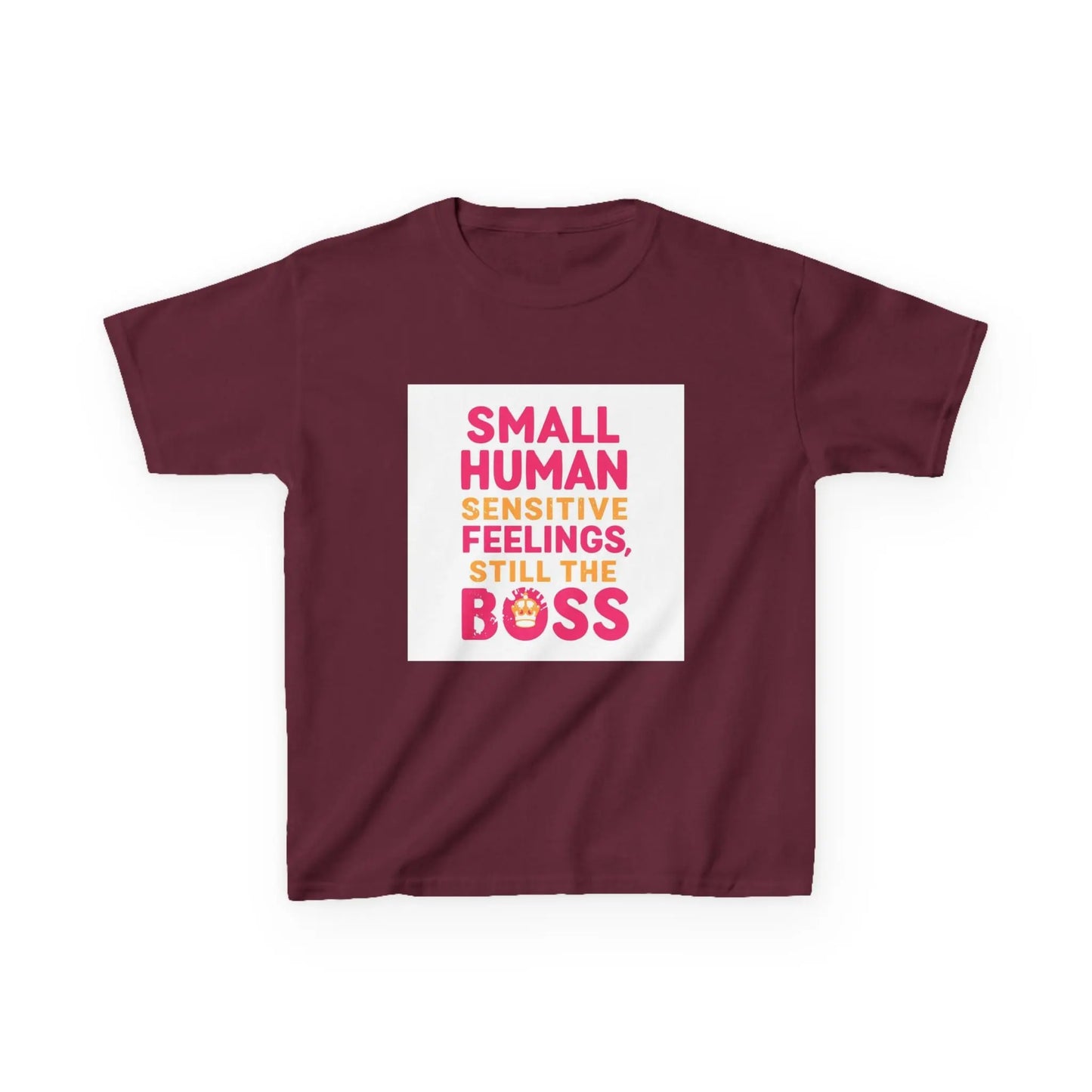 "Small Human Sensitive Feelings, Still the Boss" - Kids Autism Awareness T-Shirt Printify