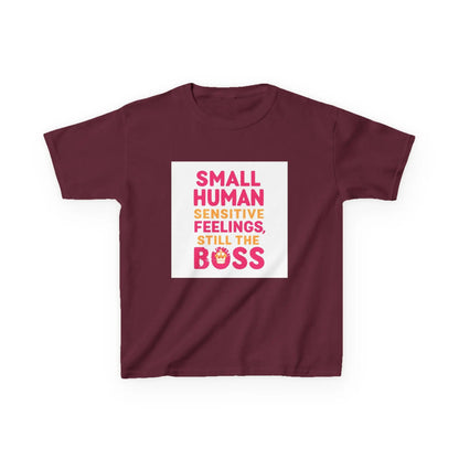 "Small Human Sensitive Feelings, Still the Boss" - Kids Autism Awareness T-Shirt Printify