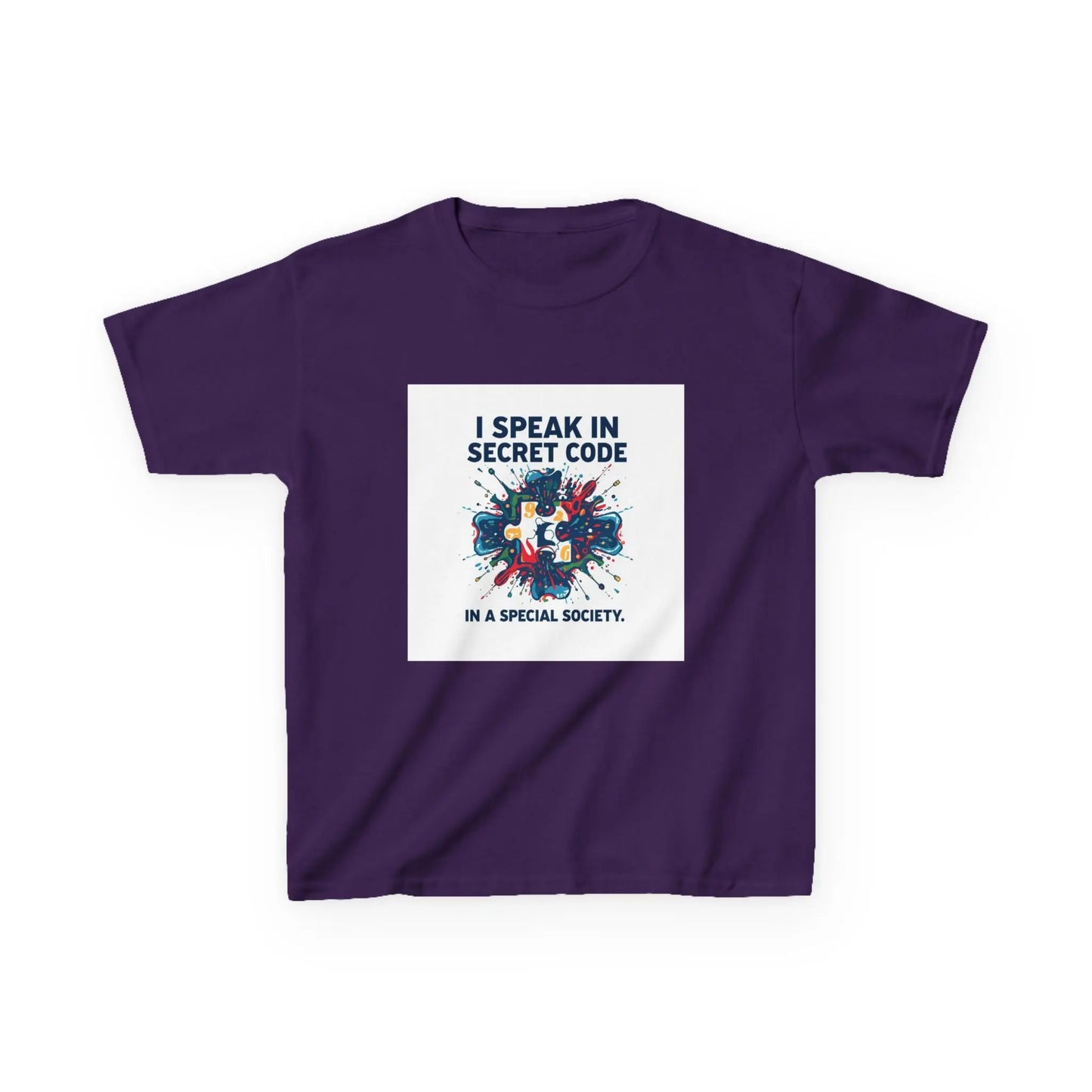 "I Speak in Secret Code" - Kids Autism Awareness T-Shirt Printify