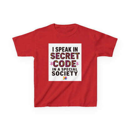 "I Speak in Secret Code" - Kids Autism Awareness T-Shirt Printify