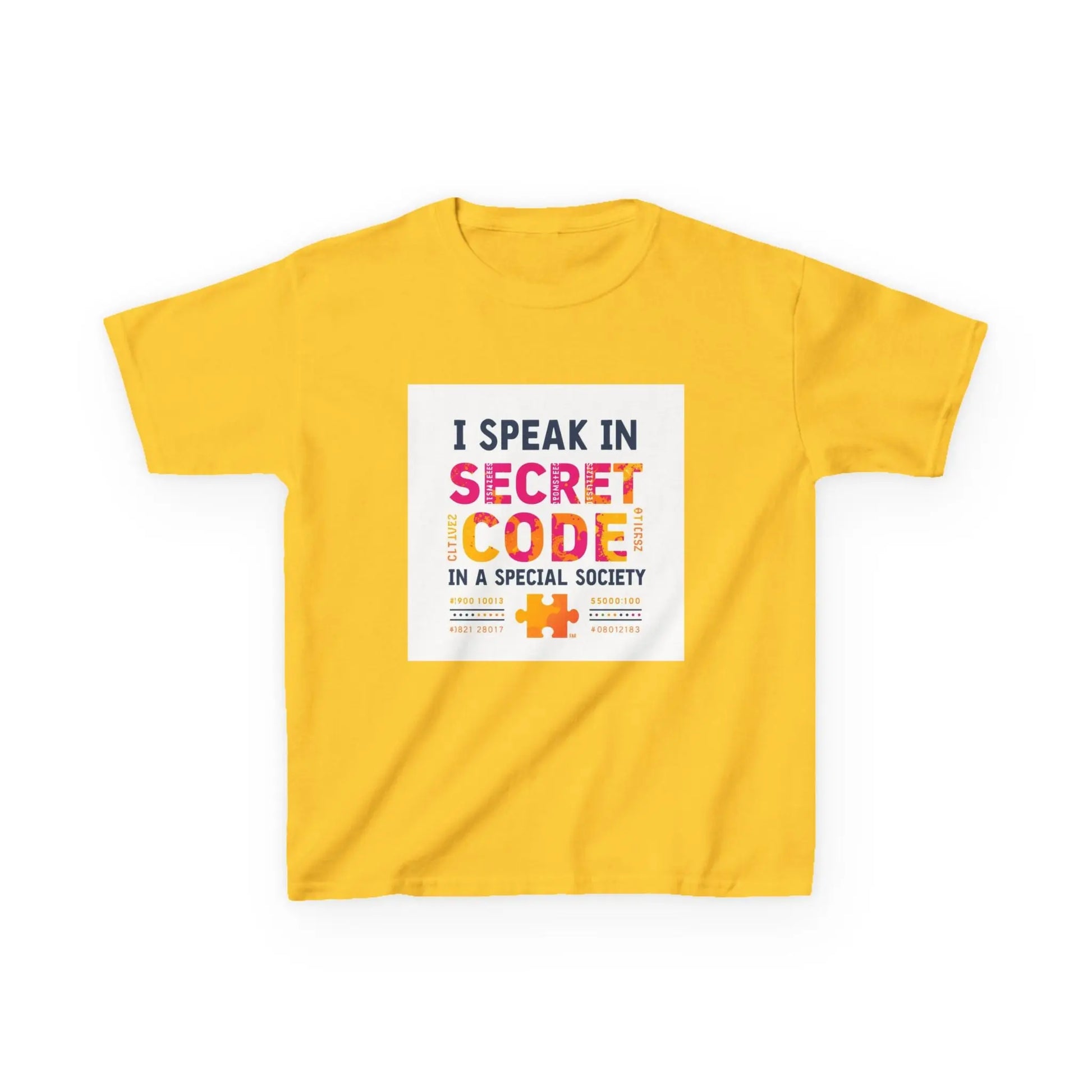 "I Speak in Secret Code" - Kids Autism Awareness T-Shirt Printify