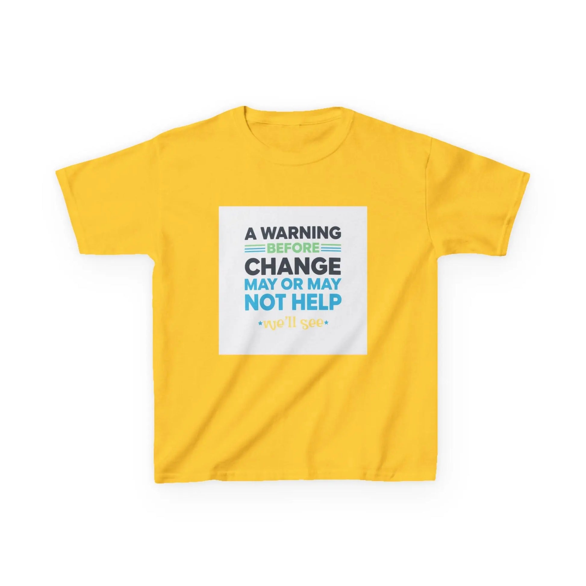 "A Warning Before Change May Or May Not Help" - Kids Autism Awareness T-Shirt Printify