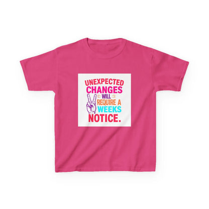 “Unexpected Changes Will Require A 2 Weeks Notice” - Kids Autism Awareness T-Shirt Printify