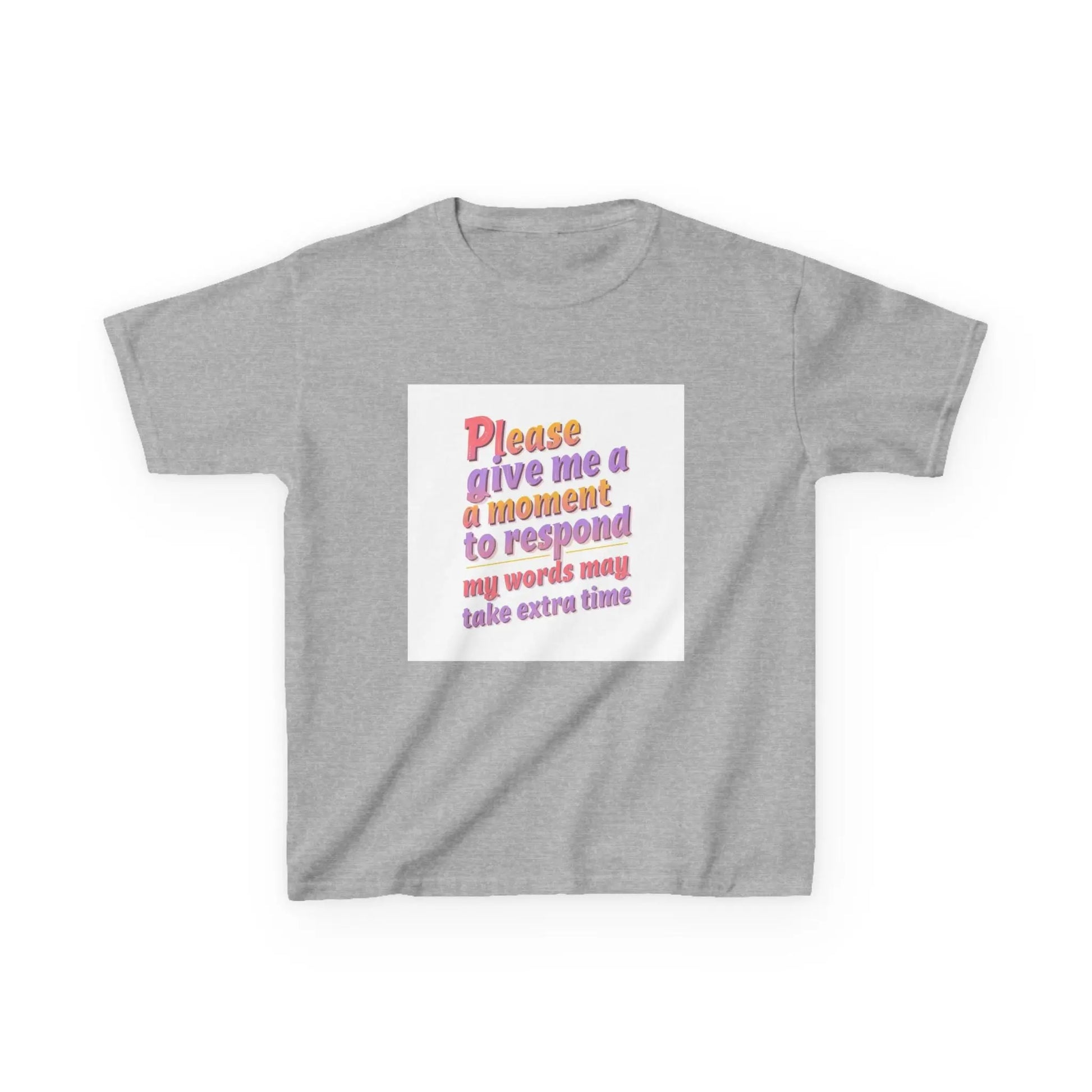 "Please give me a moment to respond" - Kids Autism Awareness T-Shirt Printify