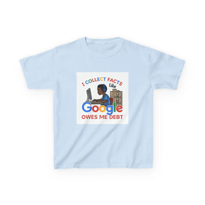 "I Collect Facts Like Google Owes Me Debt" - Kids Autism Awareness T-Shirt Printify