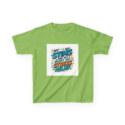 “My Stims Are My Superpower: Stress Relief” - Kids Autism Awareness T-Shirt Printify