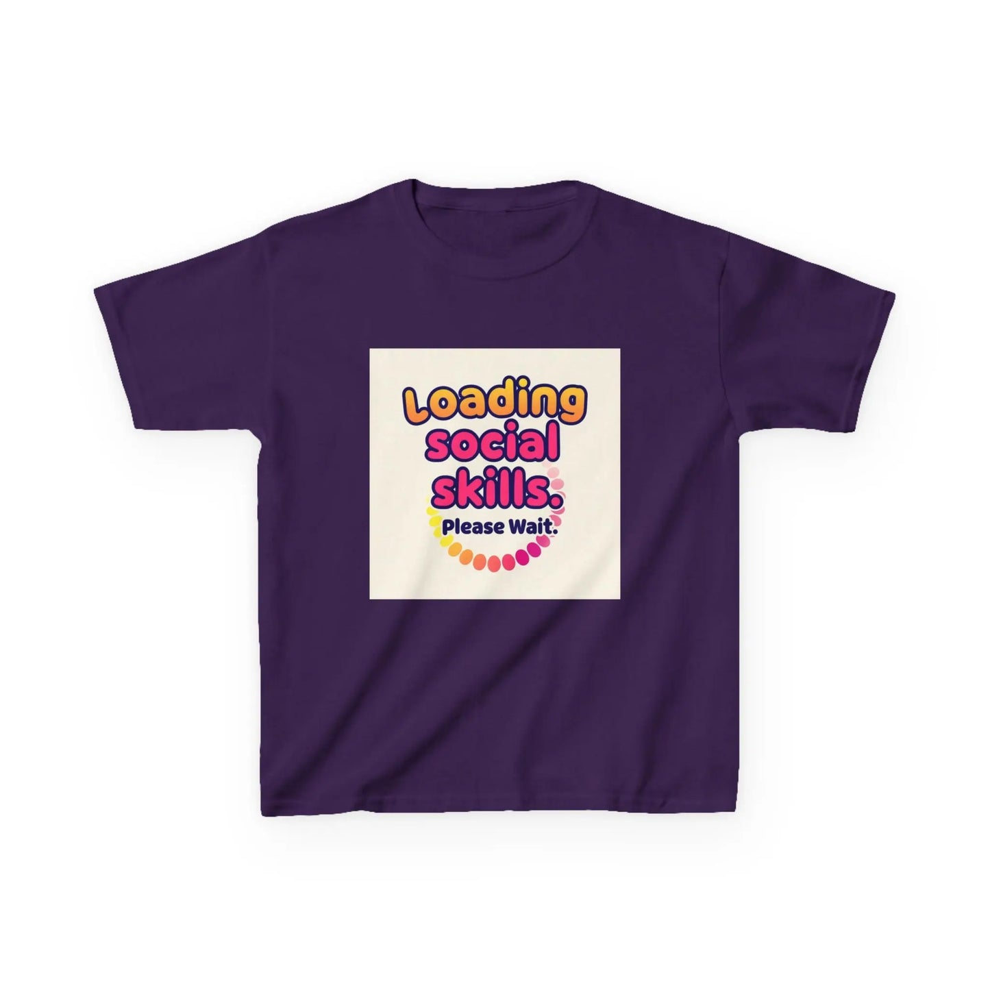 "Loading Social Skills... Please Wait" - Kids Autism Awareness T-Shirt Printify