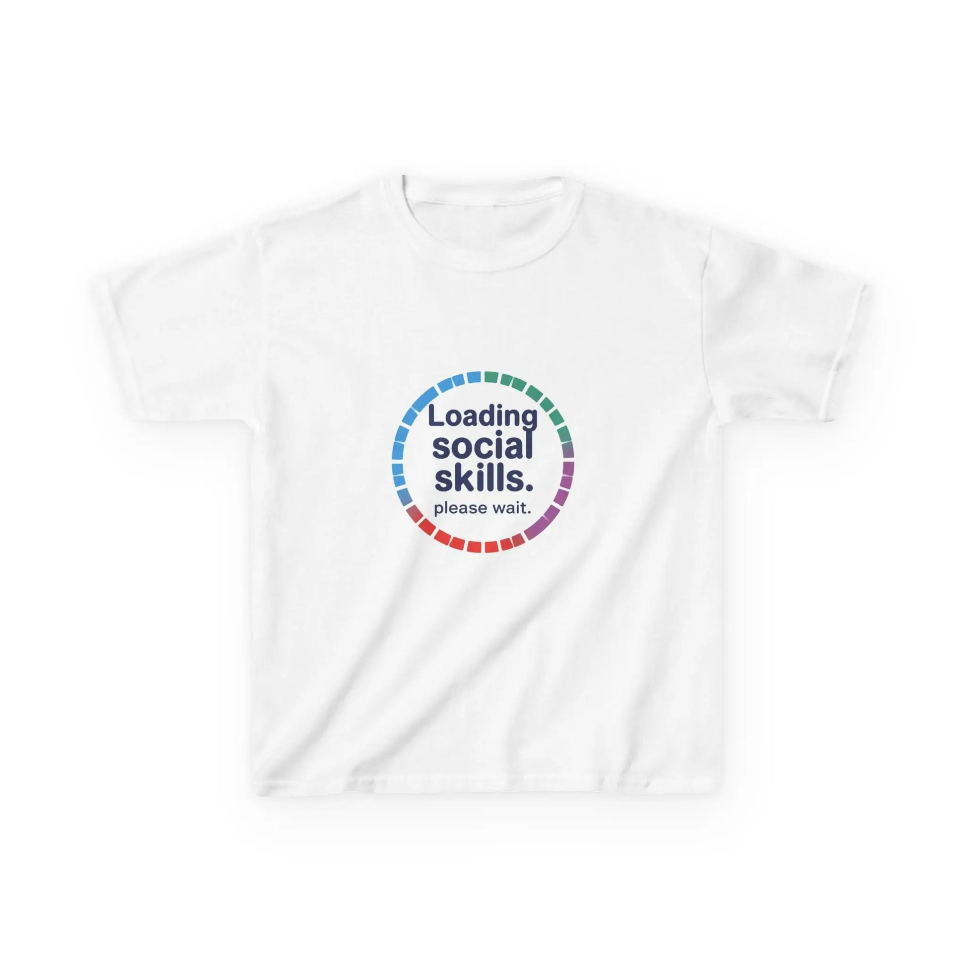 "Loading Social Skills. Please Wait." - Kids Autism Awareness T-Shirt Printify