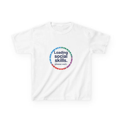 "Loading Social Skills. Please Wait." - Kids Autism Awareness T-Shirt Printify