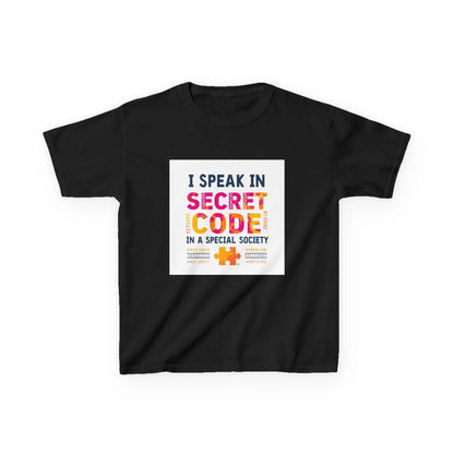 "I Speak in Secret Code" - Kids Autism Awareness T-Shirt Printify