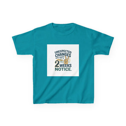 "Unexpected Changes Require 2 Weeks Notice" - Kids Autism Awareness T-Shirt Printify