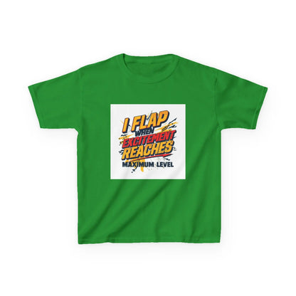 "I Flap Excitement Reaches Maximum Level" - Kids Autism Awareness T-Shirt Printify