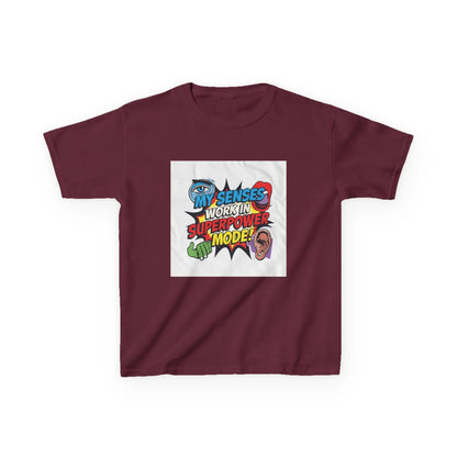 "My Senses Work In Superpower Mode" - Kids Autism Awareness T-Shirt Printify