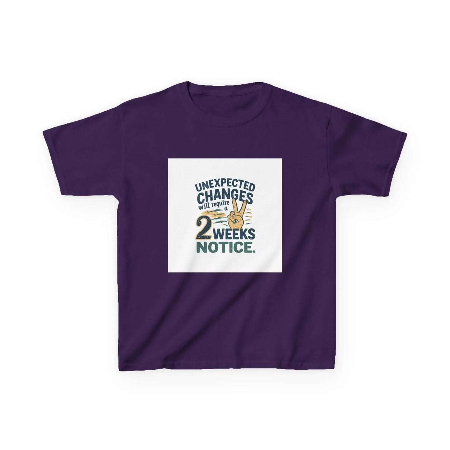 "Unexpected Changes Require 2 Weeks Notice" - Kids Autism Awareness T-Shirt Printify