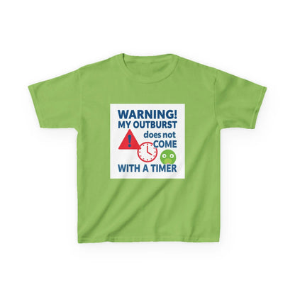 "Warning! My Outburst Does Not Come With A Timer" - Kids Autism Awareness T-Shirt Printify