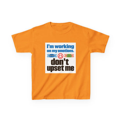 "I'm Working On My Emotions, Don't Upset Me" - Kids Autism Awareness T-Shirt Printify
