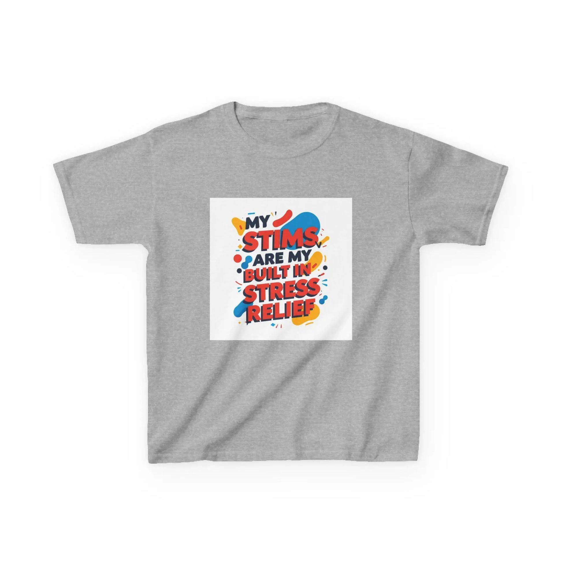 "My Stims Are My Built-in Stress Relief"- Kids Autism Awareness T-Shirt Printify