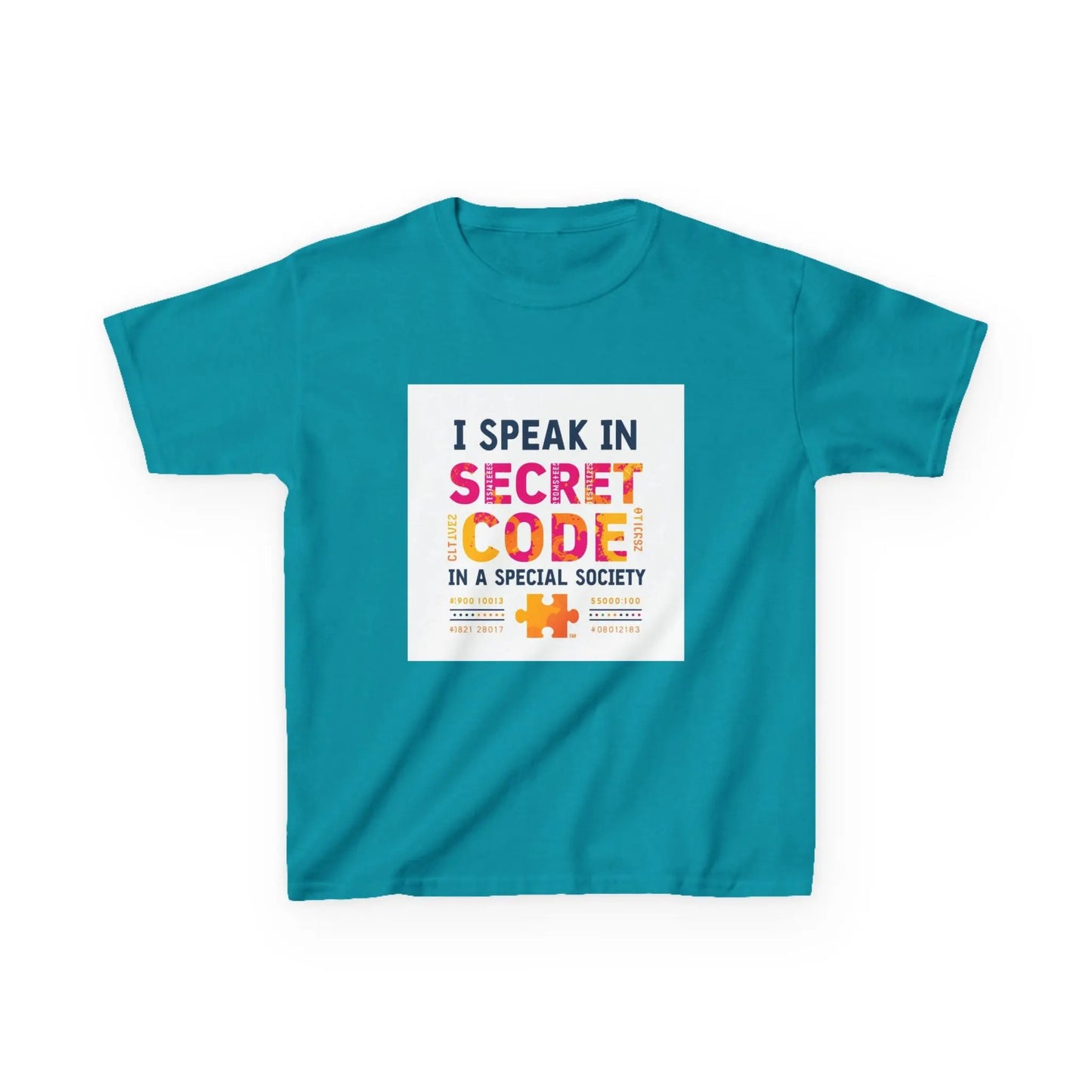 "I Speak in Secret Code" - Kids Autism Awareness T-Shirt Printify