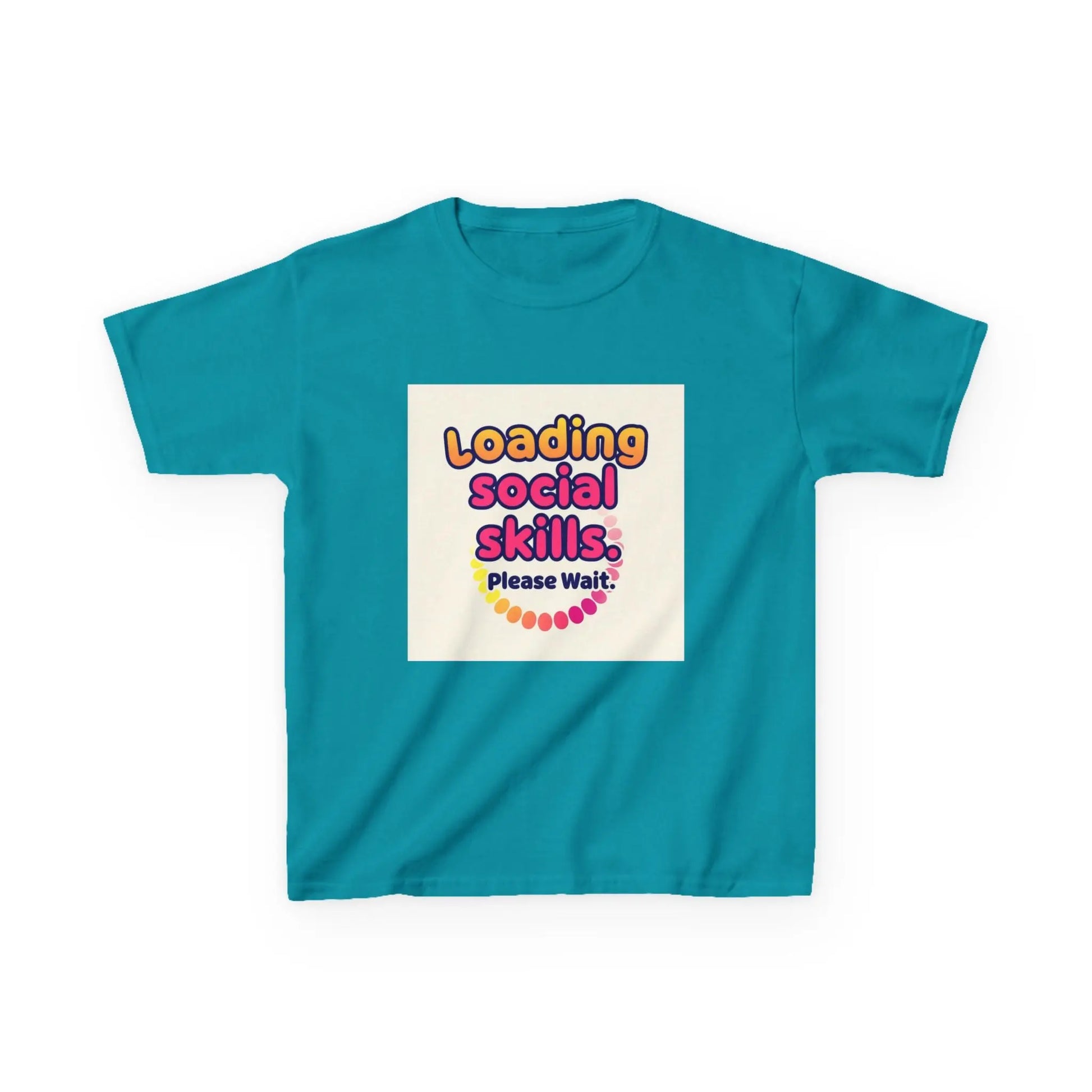 "Loading Social Skills... Please Wait" - Kids Autism Awareness T-Shirt Printify