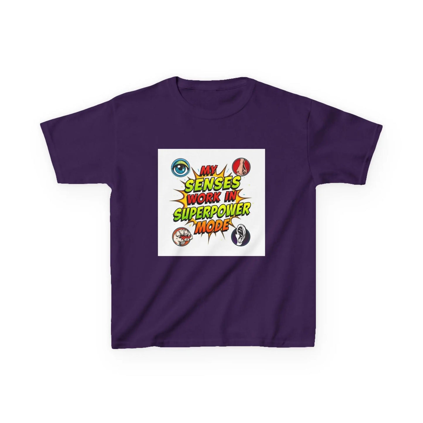 "My Senses Work in Superpower Mode" - Kids Autism Awareness T-Shirt Printify
