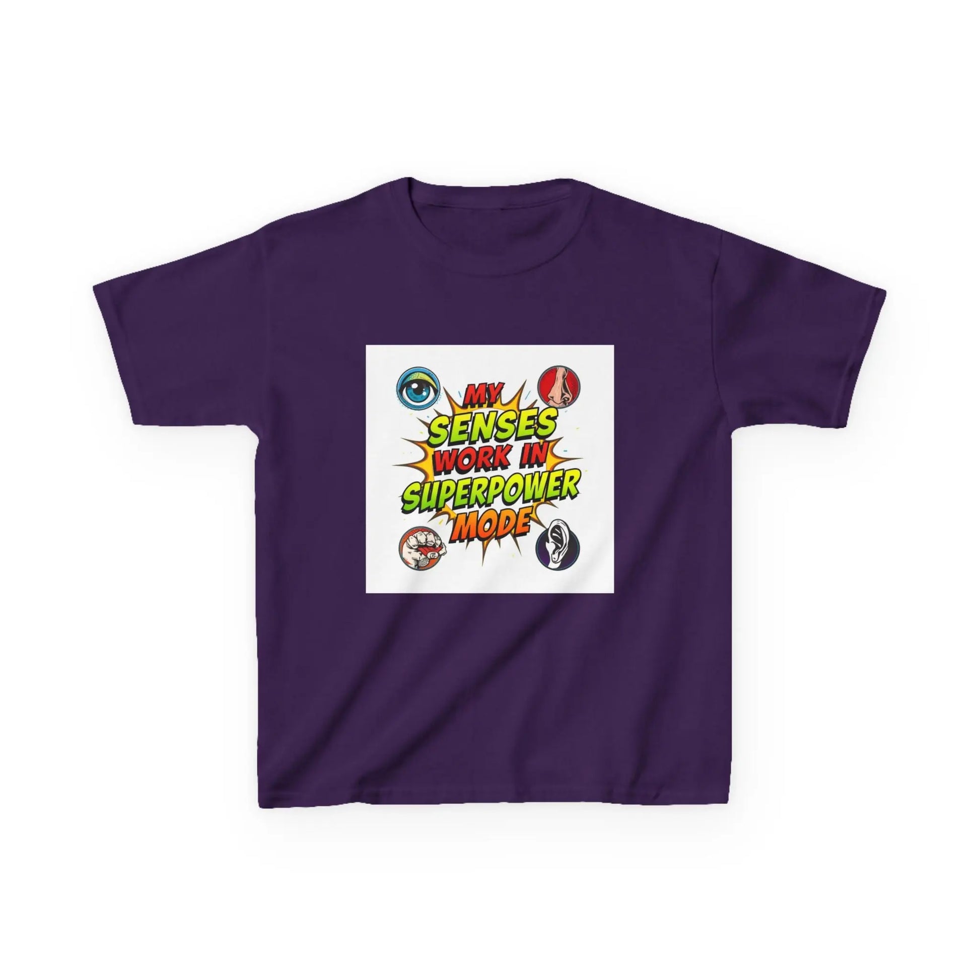 "My Senses Work in Superpower Mode" - Kids Autism Awareness T-Shirt Printify