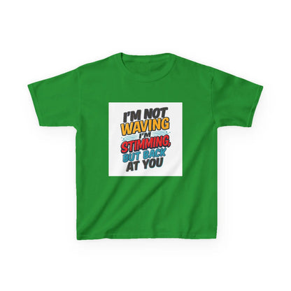 “I’m Not Waving I’m Stimming, But Back At You” - Kids Autism Awareness T-Shirt Printify
