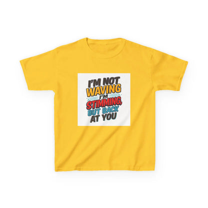 “I’m Not Waving I’m Stimming, But Back At You” - Kids Autism Awareness T-Shirt Printify