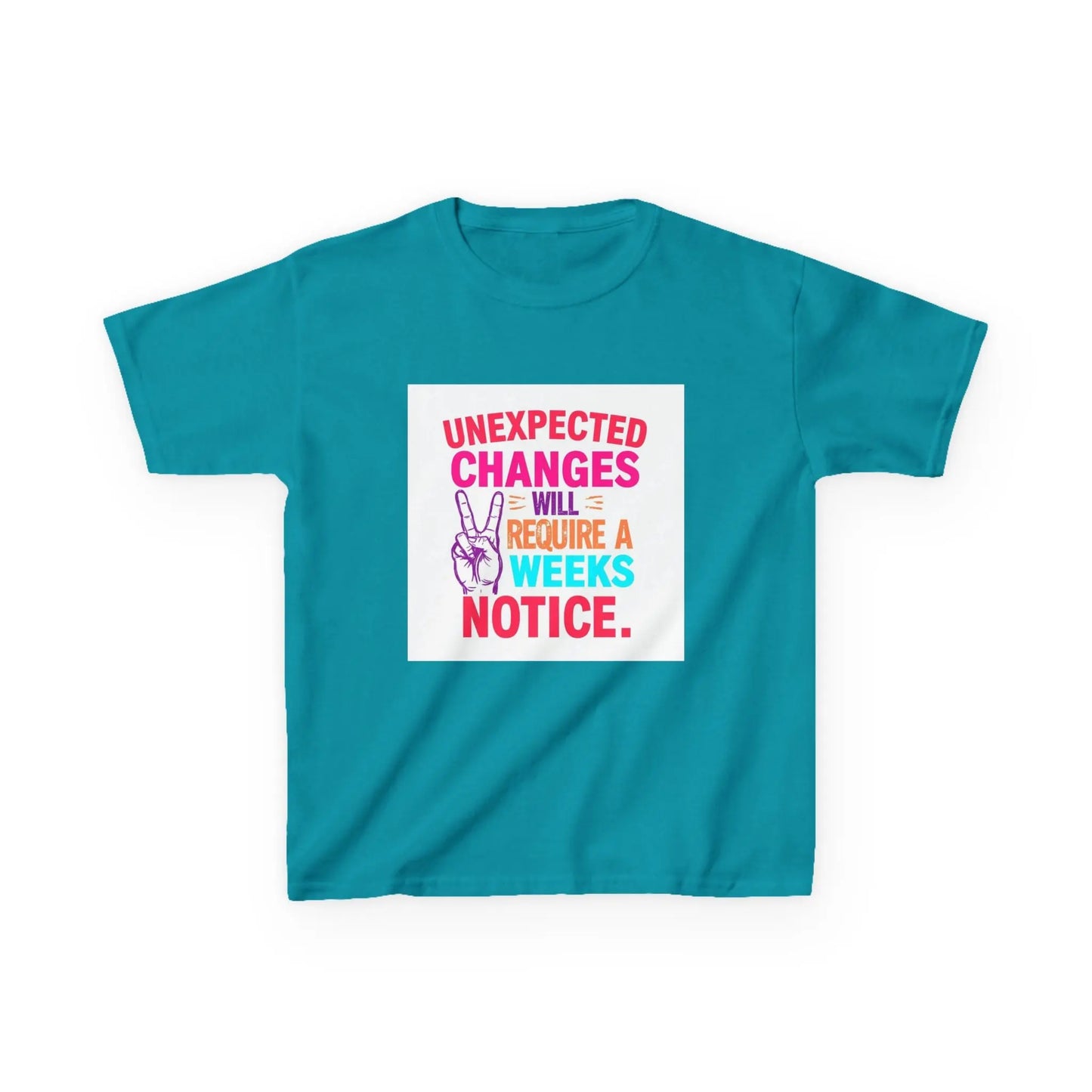 “Unexpected Changes Will Require A 2 Weeks Notice” - Kids Autism Awareness T-Shirt Printify