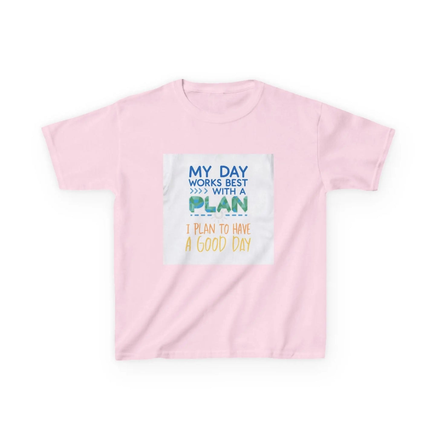 “My Day Works Best With a Plan” - Kids Autism Awareness T-Shirt Printify