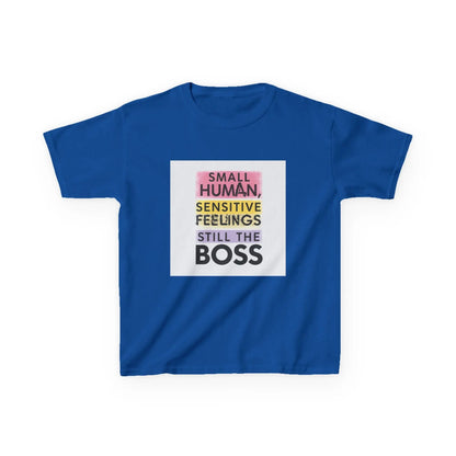 "Small Human, Sensitive Feelings, Still the Boss" - Kids Autism Awareness T-Shirt Printify