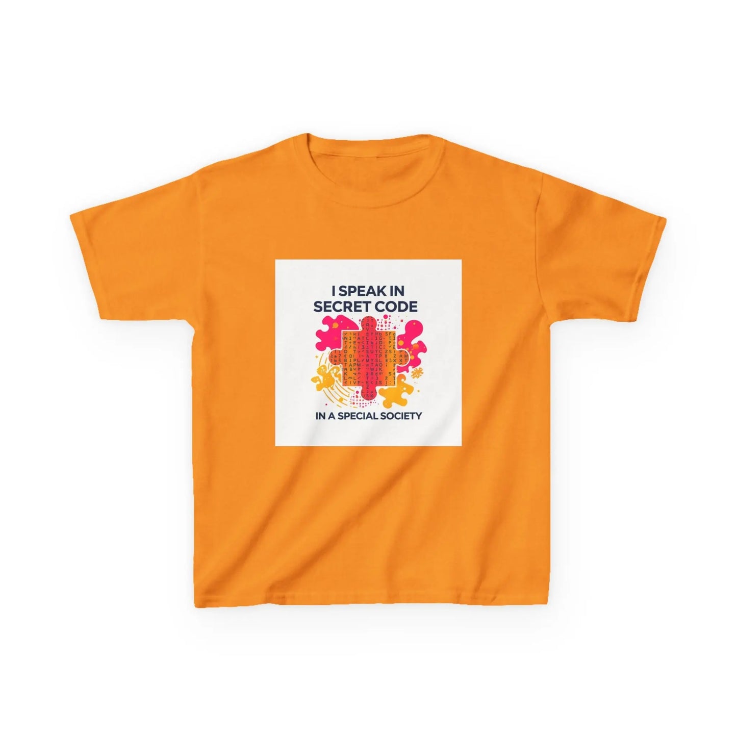 "I Speak in Secret Code" - Kids Autism Awareness T-Shirt Printify