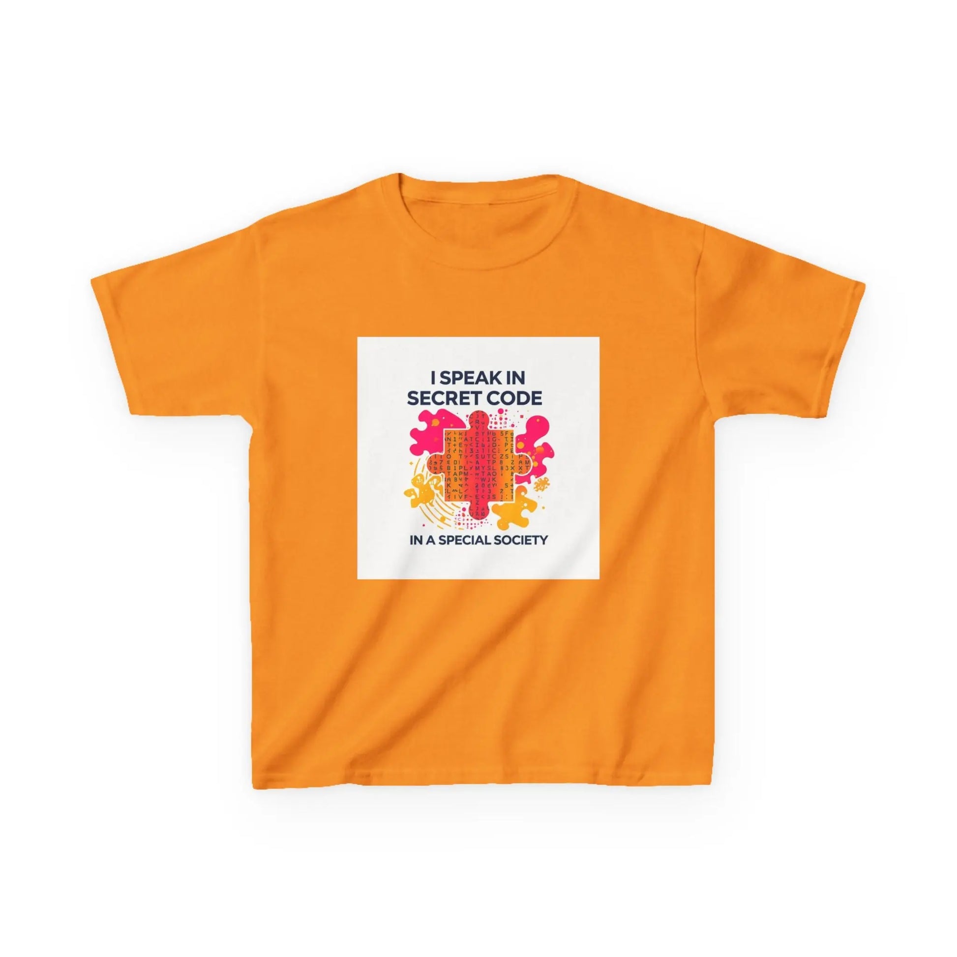 "I Speak in Secret Code" - Kids Autism Awareness T-Shirt Printify