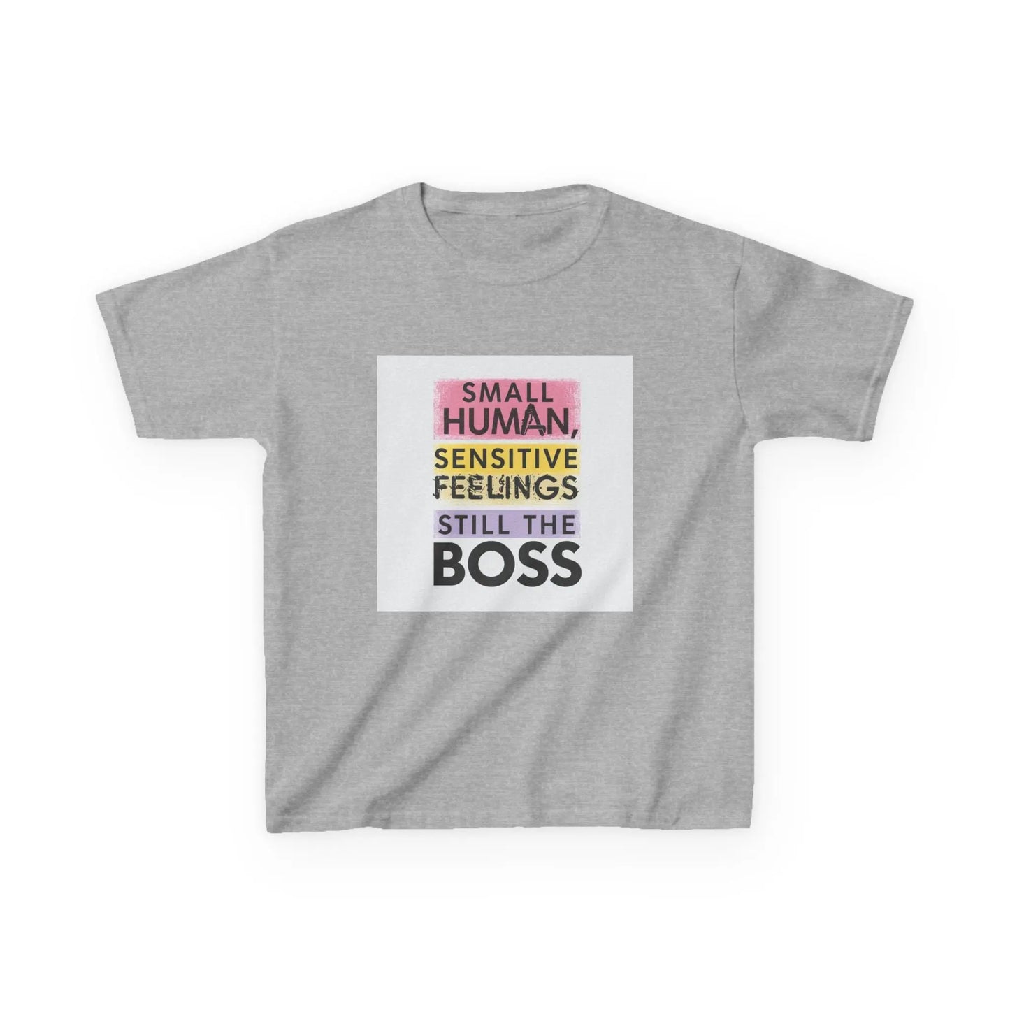 "Small Human, Sensitive Feelings, Still the Boss" - Kids Autism Awareness T-Shirt Printify