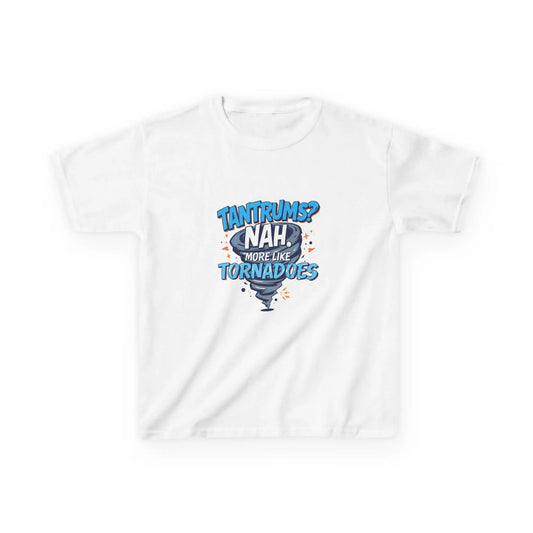 Kids Autism Awareness T-Shirt — "Tantrums? Nah, More Like Tornadoes" Funny Youth T‑Shirt Printify