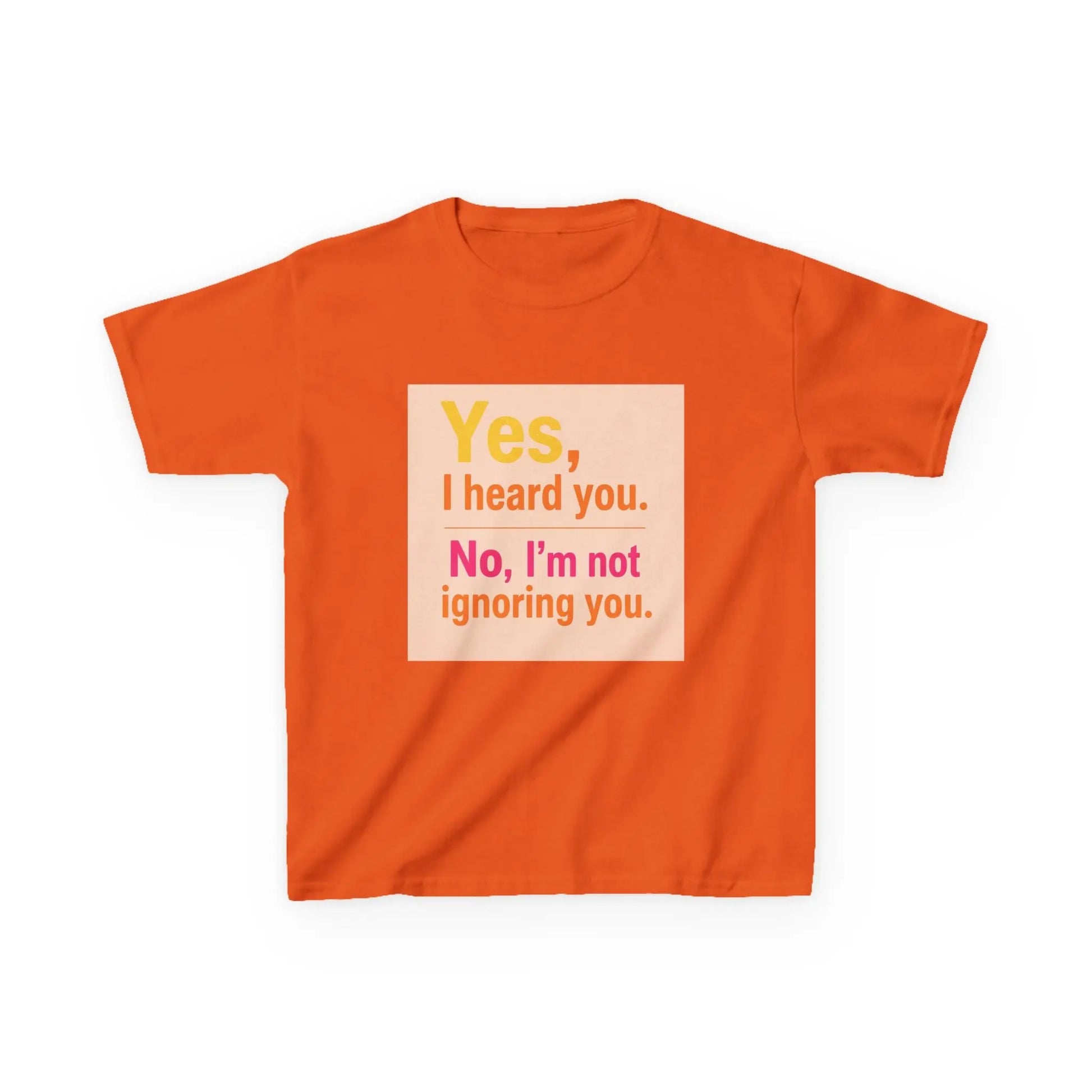 "Yes, I heard you. No, I’m not ignoring you." - Kids Autism Awareness T-Shirt Printify