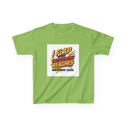 "I Flap Excitement Reaches Maximum Level" - Kids Autism Awareness T-Shirt Printify