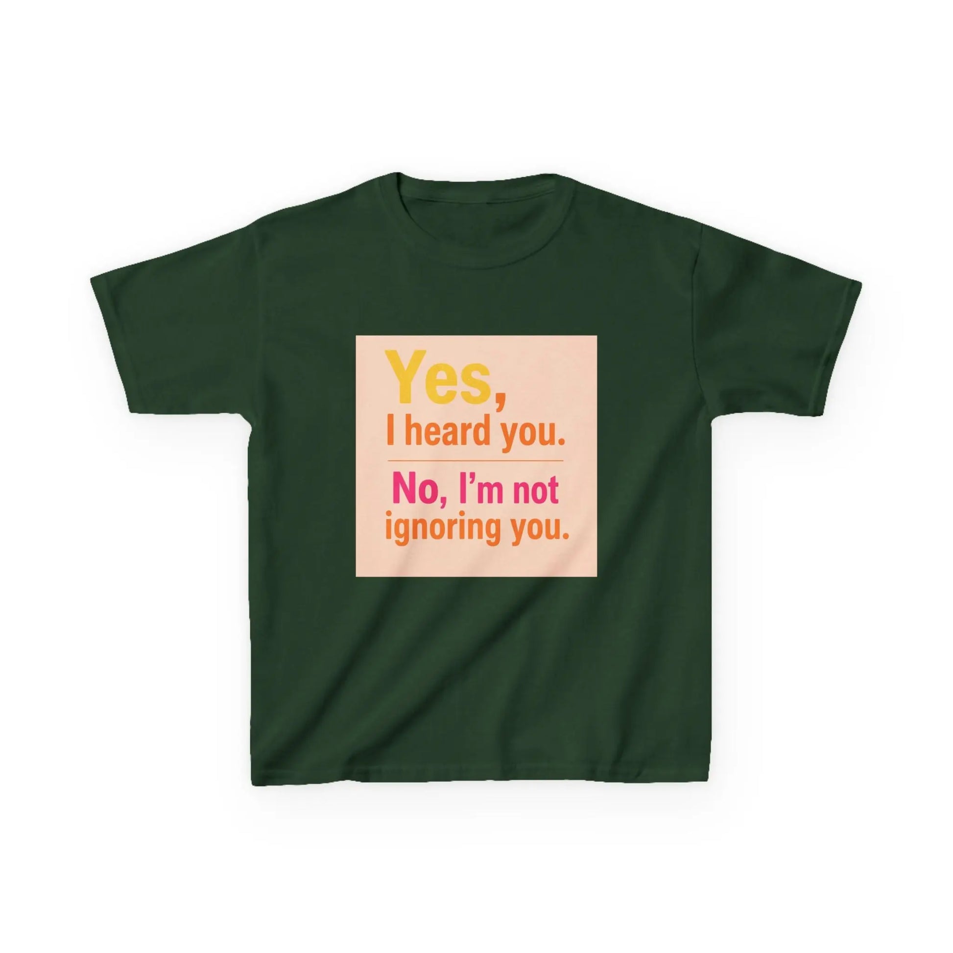 "Yes, I heard you. No, I’m not ignoring you." - Kids Autism Awareness T-Shirt Printify