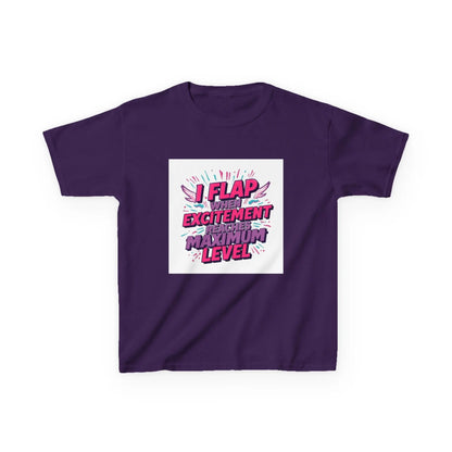 "I Flap When The Excitement Reaches Maximum Level" - Kids Autism Awareness T-Shirt Printify