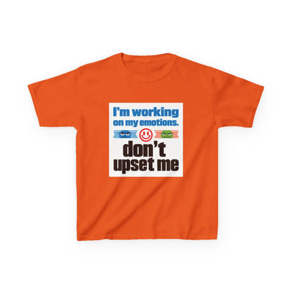 "I'm Working On My Emotions, Don't Upset Me" - Kids Autism Awareness T-Shirt Printify